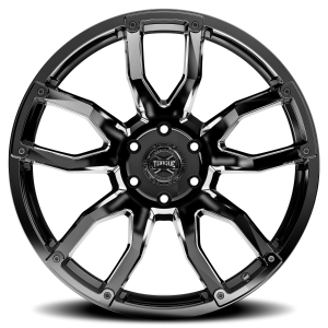 TW403C-20908433-12 | Rough Country Torque Impact Wheel | Gloss Black With Milled Accents / 20x9 / 6x5.5 / -12mm