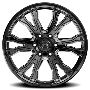 TW407C-20908413-12 | Rough Country Torque Prime Wheel | Gloss Black With Milled Accent / 20x9 / 6x5.5 / -12mm