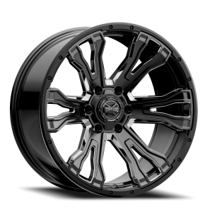 Rough Country - TW407C-20908413-12 | Rough Country Torque Prime Wheel | Gloss Black With Milled Accent / 20x9 / 6x5.5 / -12mm - Image 3