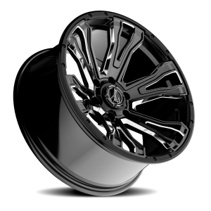 Rough Country - TW407C-20908413-12 | Rough Country Torque Prime Wheel | Gloss Black With Milled Accent / 20x9 / 6x5.5 / -12mm - Image 4