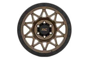 78170912 | Rough Country 78 Series Wheel | Simulated Beadlock / Bronze With Black Lip / 17x8.5 / 6x5.5 / 0mm