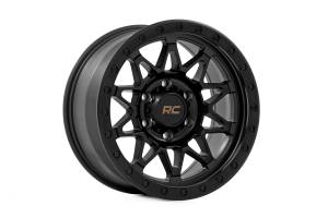 Rough Country - 78181218B | Rough Country 78 Series Wheel | Simulated Beadlock / Black / 18x9 / 5x5 / -12mm - Image 4