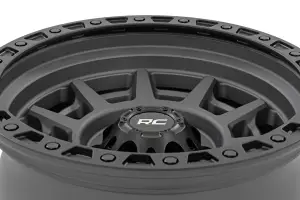 Rough Country - 85172512 | Rough Country 85 Series Wheel | Simulated Beadlock / Gunmetal Gray/Black / 17x9 / 6x5.5 / +25mm - Image 3
