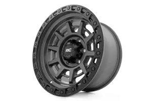 Rough Country - 85172512 | Rough Country 85 Series Wheel | Simulated Beadlock / Gunmetal Gray/Black / 17x9 / 6x5.5 / +25mm - Image 4