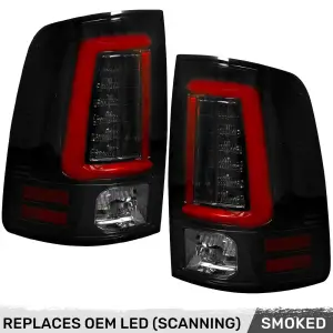 Recon Truck Accessories - 264336BKS | Recon (Replaces OEM LED ONLY) OLED Tail Lights Scanning OLED Turn Signals in Smoked (2009-2023 Ram 1500 Classic | 2014-2018 Ram 2500, 3500) - Image 2