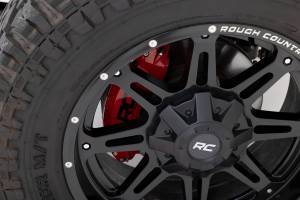 Rough Country - 71142_A | Rough Country Caliper Covers For Jeep Gladiator JT | Red, Front and Rear - Image 10
