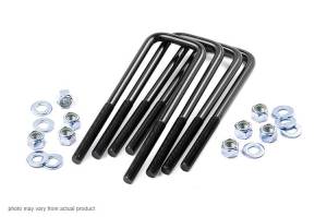 7651 | Rough Country Square U-Bolt Kit | 9/16 in Thread Size, 11.0 in Inside Length, 3.0 in Inside Width