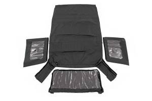 RC85570.35 | Rough Country Replacement Soft Top For Jeep Wrangler JK | Black Denim, 4 Door