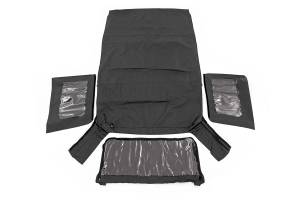 RC85130.35 |  Rough Country Replacement Soft Top For Jeep Wrangler JK | Black Denim, 4 Door