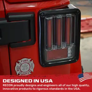 Recon Truck Accessories - 264234LEDRD | Recon Tail Lights OLED in Red (2007-2018 Wrangler JK) - Image 6
