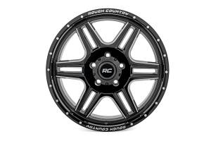 92200910 | Rough Country 92 Series Wheel | Machined One-Piece / Gloss Black / 20x9 / 8x6.5 / +0mm