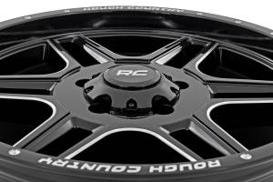 Rough Country - 92200910 | Rough Country 92 Series Wheel | Machined One-Piece / Gloss Black / 20x9 / 8x6.5 / +0mm - Image 3