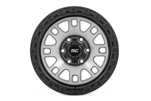 82151813M | Rough Country 82 Series Wheel | One-Piece / Machined Semi Gloss Black / 15x8 / 5x4.5 / -19mm