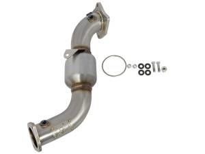 Afe - Advance Flow Engineering - 48-34126-HC | AFE Power Twisted Steel Down Pipe 3 IN 304 Stainless Steel w/ Cat (2013-2019 ATS, 2016-2019 Camaro L4-2.0L t) - Image 3