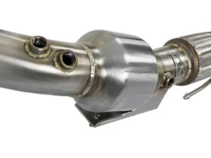 Afe - Advance Flow Engineering - 48-33024-HC | AFE Power Twisted Steel Down Pipe 3 IN 304 Stainless Steel w/ Cat (2016-2018 Focus RS L4-2.3L t) - Image 3