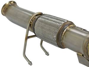 Afe - Advance Flow Engineering - 48-33024-HC | AFE Power Twisted Steel Down Pipe 3 IN 304 Stainless Steel w/ Cat (2016-2018 Focus RS L4-2.3L t) - Image 2