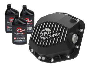 Afe - Advance Flow Engineering - 46-71291B | aFe Power Pro Series Rear Differential Cover Black w/ Machined Fins & Gear Oil - Image 1