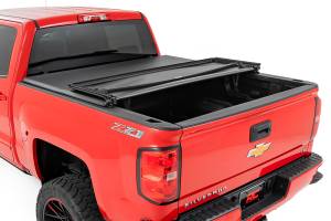 Rough Country - 41214550A | Rough Country Soft Tri-Fold Bed Cover For Chevrolet Silverado / Sierra GMC 1500/2500 HD/3500 HD | 5'9" Bed Without Cargo Management System - Image 2