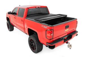 Rough Country - 41214550A | Rough Country Soft Tri-Fold Bed Cover For Chevrolet Silverado / Sierra GMC 1500/2500 HD/3500 HD | 5'9" Bed Without Cargo Management System - Image 3