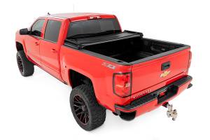 Rough Country - 41214550A | Rough Country Soft Tri-Fold Bed Cover For Chevrolet Silverado / Sierra GMC 1500/2500 HD/3500 HD | 5'9" Bed Without Cargo Management System - Image 4