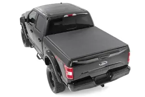 Rough Country - 41521550A | Rough Country Soft Tri-Fold Bed Cover For Ford  F-150 / F-150 Lightning | 5'7" Bed - Image 2