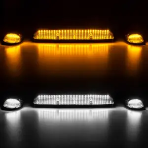 Recon Truck Accessories - 264155BKS | Recon 3 Piece Smoked Cab Roof Lights LED Smoked Lens with White & Amber LEDs (2002-2007 Silverado, Sierra 2500 HD, 3500 HD) - Image 4