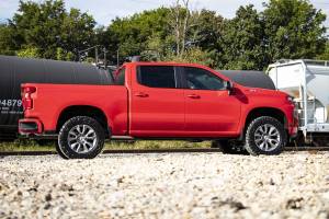 Rough Country - 28857RED_A | Rough Country 3.5 Inch Lift Kit GMC Sierra 1500 2WD/4WD | Red Finish Control Arm, Factory Rear Mono-Leaf Spring, Vertex Coilovers With V2 Rear Shocks - Image 9