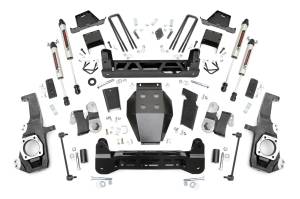 111170 | Rough Country 7 Inch Lift Kit Chevrolet Silverado / GMC Sierra 2500 HD & 3500 HD 4WD | With Factory Rear Overload Springs, V2 Monotube Shocks