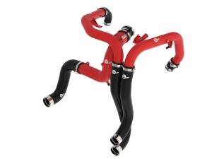 46-20754-R | AFE Power BladeRunner Aluminum Hot and Cold Charge Pipe Kit Red (2022-2025 Bronco Raptor, 2024-2025 Ranger Raptor V6-3.0L tt)