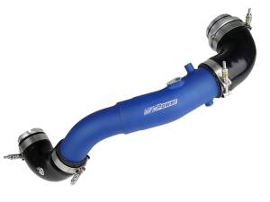 46-20408-L | AFE Power BladeRunner 2-1/2 IN to 3 IN Aluminum Hot-Side Charge Pipe Blue (2020-2025 Z4 M40i L6-3.0L (t) M58)