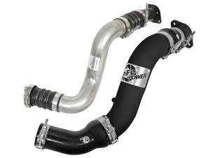 46-20284-B | AFE Power BladeRunner 3 IN Aluminum Hot and Cold Charge Pipe Kit Black (2016-2019 Titan XD V8-5.0L td)
