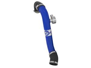 46-20258-L | AFE Power BladeRunner 2-1/2 IN Aluminum Hot Charge Pipe Blue (2015-2023 Mustang L4-2.3L t)
