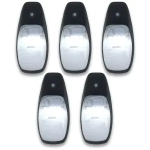 Recon Truck Accessories - 264345WHCL | Recon 5 Piece Cab Roof Light Set LED Clear Lens in White (2019-2025 Ram 2500, 3500| Fresh Install Only) - Image 3