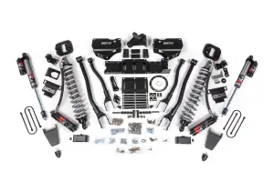 BDS1672PES | BDS Suspension 4 Inch Lift Kit With 4 Link For Dodge Ram 3500 4WD | Diesel, Fox 2.5 Coil-Over Conversion Performance Elite, Rear Lift 2 Inch Block Kit Without Overload, Front Rubber Bump Stop, 8 Bolt Indexing Ring