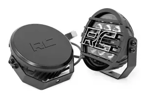 Rough Country - 70805B | Rough Country Black Series Halo LED Lights | White/Amber DRL, 6.5 Inch, Round - Image 2