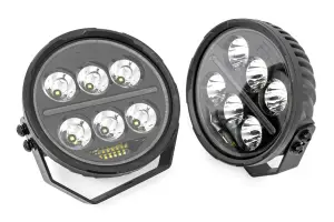 Rough Country - 70805B | Rough Country Black Series Halo LED Lights | White/Amber DRL, 6.5 Inch, Round - Image 3