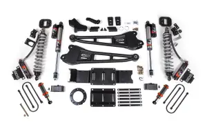 BDS1682PESB | BDS Suspension 6 Inch Lift Kit With Radius Arm For Ram 3500 4WD | Diesel, Fox 2.5 Coil-Over Conversion Performance Elite, Rear Lift 5 Inch Block Kit Without Overload, Front Fox 2.0 Hydro Bump Stop, 6 Bolt Indexing Ring