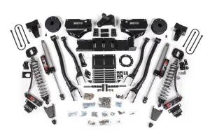 BDS1690PES | BDS Suspension 6 Inch Lift Kit With 4 Link For Ram 3500 4WD | Diesel, Fox 2.5 Coil-Over Conversion Performance Elite, Rear Lift 5 Inch Block Kit Without Overload, Front Rubber Bump Stop, 6 Bolt Indexing Ring