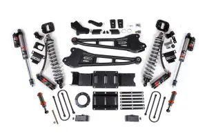BDS1704PESB | BDS Suspension 4 Inch Lift Kit With Radius Arm For Ram 3500 4WD | Diesel, Fox 2.5 Coil-Over Conversion Performance Elite, Rear Lift 2 Inch Block Kit Without Overload, Front Fox 2.0 Hydro Bump Stop, 6 Bolt Indexing Ring