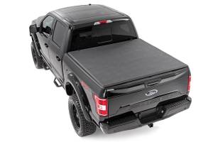 Rough Country - 41515550A | Rough Country Soft Tri-Fold Bed Cover For Ford F-150 / F-150 Raptor | 5' 7" Bed - Image 2