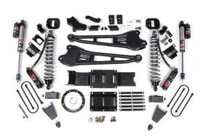 BDS1707PES | BDS Suspension 4 Inch Lift Kit With Radius Arm For Ram 3500 4WD | Diesel | Fox 2.5 Coil-Over Performance Elite, Rear Lift 2 Inch Block Kit With Overload, Front Rubber Bump Stop, 8 Bolt Indexing Ring