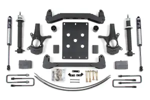 BDS174FS | BDS Suspension 6 Inch Lift Kit Chevrolet Silverado / GMC Sierra 1500 2WD | Rear Lift 5 Inch Block Kit And Add-A-Leaf, Fox 2.0 Performance Series Shocks