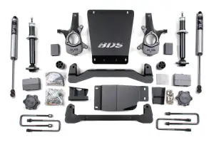 BDS176FS | BDS Suspension 6 Inch Lift Kit For Chevrolet Silverado 1500 / GMC Sierra 1500 4WD | Rear Lift Block Kit And Add-A-Leaf, Fox 2.0 Performance Series Shock