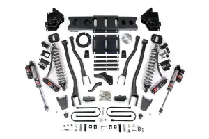 BDS1776PES | BDS Suspension 4 Inch Lift Kit With 4 Link For Ram 3500 4WD | Diesel, Fox 2.5 Coil-Over Conversion Performance Elite, Front Rubber Bump Stop, 6 Bolt Indexing Ring
