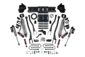 BDS1776PESB | BDS Suspension 4 Inch Lift Kit With 4 Link For Ram 3500 4WD | Diesel, Fox 2.5 Coil-Over Conversion Performance Elite, Front Fox 2.0 Hydro Bump Stop, 6 Bolt Indexing Ring