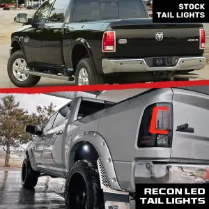 Recon Truck Accessories - 264336BK | Recon (Replaces OEM LED ONLY) Tail Lights LED in Smoked (2009-2023 Ram 1500 Classic | 2014-2018 Ram 2500, 3500) - Image 2