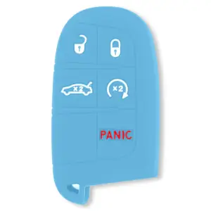 264002DG1BB | Recon Baby Blue Pantone 2095 C Silicone Key Fob Cover (Dodge 2013-2018 RAM )