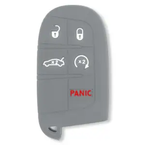 264002DG1GY | Recon Gray Pantone 443 C Silicone Key Fob Cover (Dodge 2013-2018 RAM )
