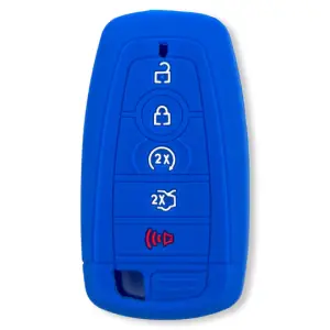 264002FD2BL | Recon Blue Silicone Key Fob Cover (2018-2025 F150, F250, F350)