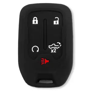 264002GM1BK | Recon Black Silicone Key Fob Cover (2019-2021 Silverado, Sierra 1500, 2500 HD, 3500 HD)